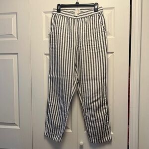 C&C California Gray and White Striped linen pants